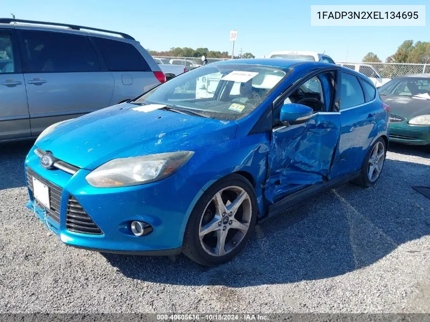 2014 Ford Focus Titanium VIN: 1FADP3N2XEL134695 Lot: 40605636