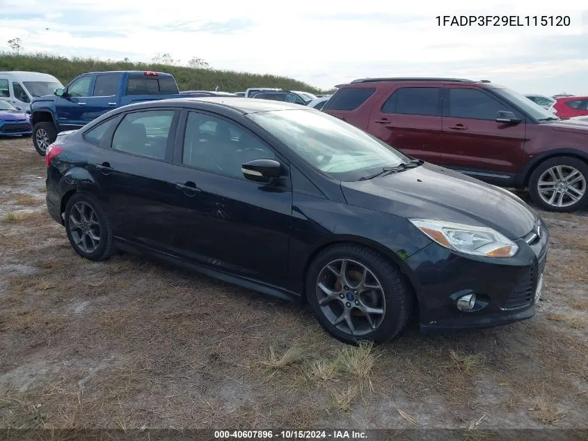 2014 Ford Focus Se VIN: 1FADP3F29EL115120 Lot: 40607896