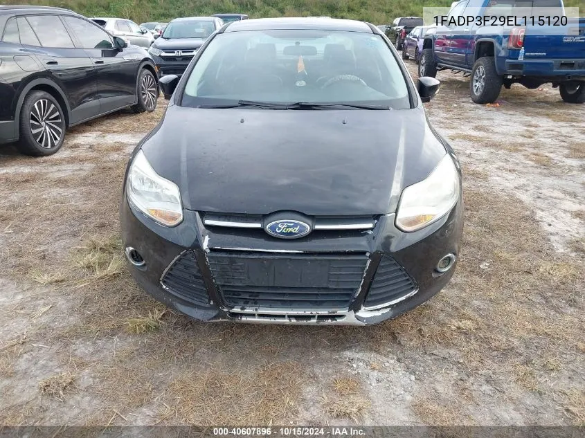 2014 Ford Focus Se VIN: 1FADP3F29EL115120 Lot: 40607896