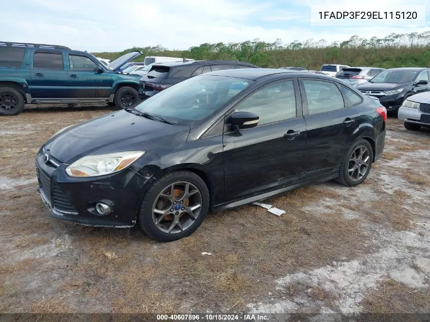 2014 Ford Focus Se VIN: 1FADP3F29EL115120 Lot: 40607896