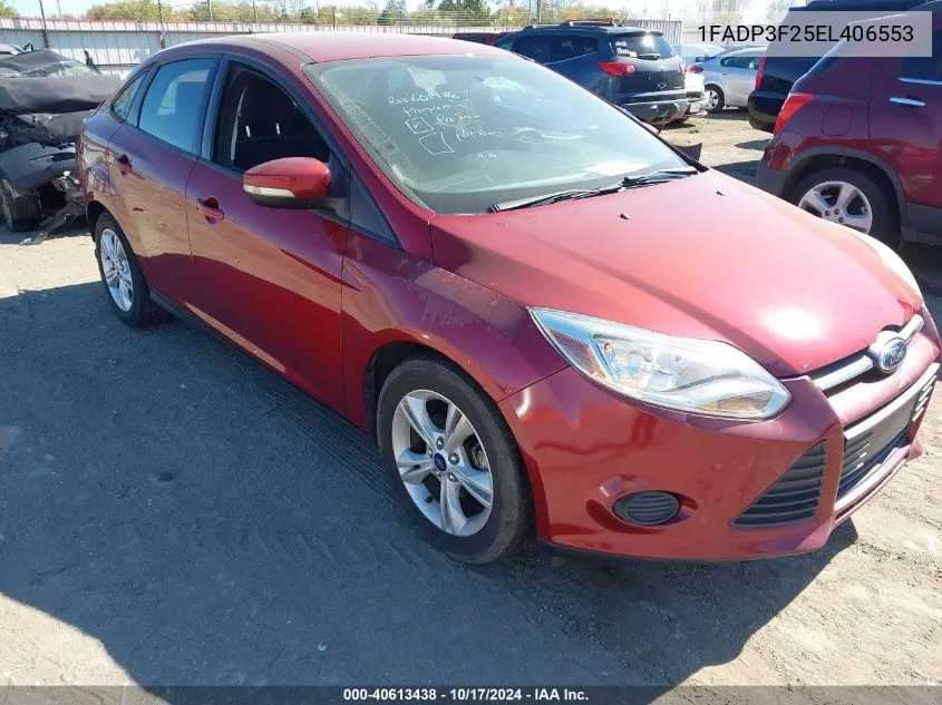 2014 Ford Focus Se VIN: 1FADP3F25EL406553 Lot: 40613438