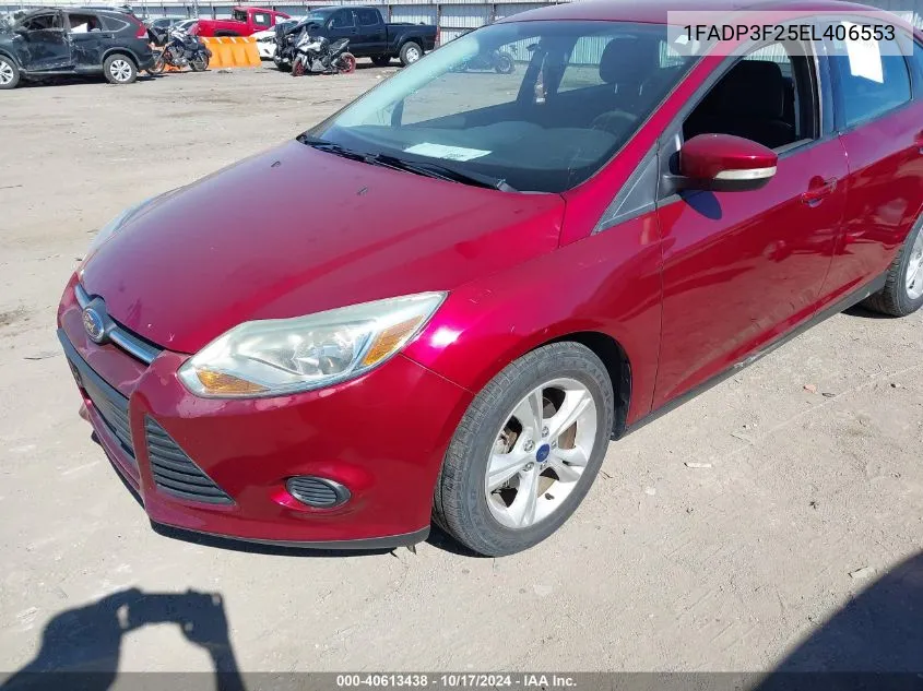 2014 Ford Focus Se VIN: 1FADP3F25EL406553 Lot: 40613438