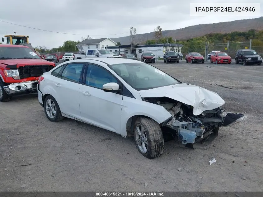 2014 Ford Focus Se VIN: 1FADP3F24EL424946 Lot: 40615321