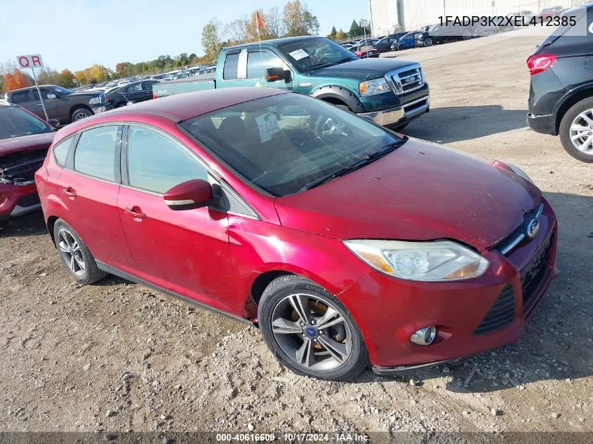 2014 Ford Focus Se VIN: 1FADP3K2XEL412385 Lot: 40616609