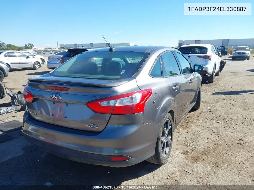 2014 Ford Focus Se VIN: 1FADP3F24EL330887 Lot: 40621578