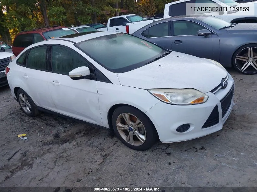 2014 Ford Focus Se VIN: 1FADP3F28EL139859 Lot: 40625573