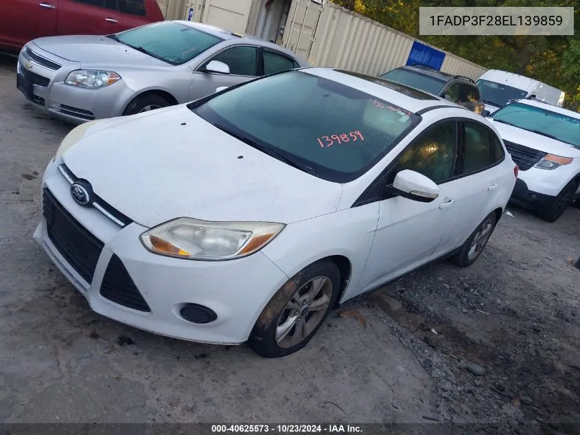 2014 Ford Focus Se VIN: 1FADP3F28EL139859 Lot: 40625573