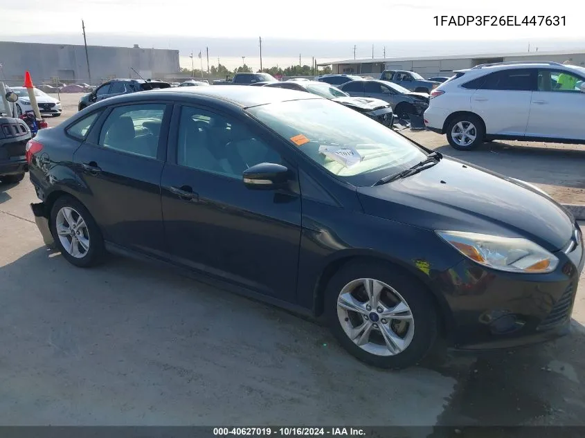 2014 Ford Focus Se VIN: 1FADP3F26EL447631 Lot: 40627019