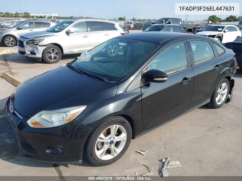 2014 Ford Focus Se VIN: 1FADP3F26EL447631 Lot: 40627019