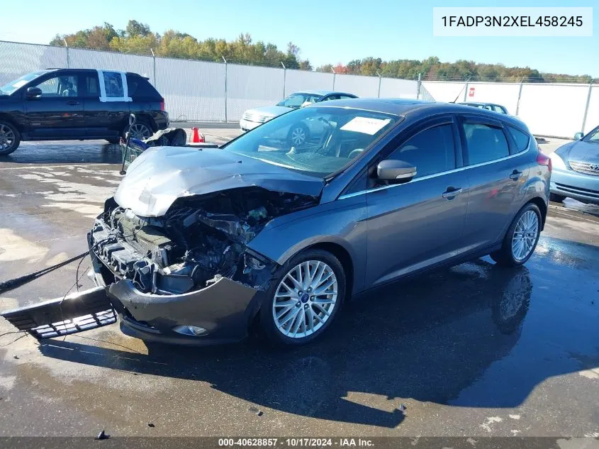 2014 Ford Focus Titanium VIN: 1FADP3N2XEL458245 Lot: 40628857