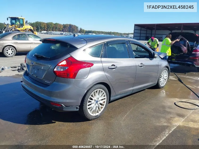 2014 Ford Focus Titanium VIN: 1FADP3N2XEL458245 Lot: 40628857