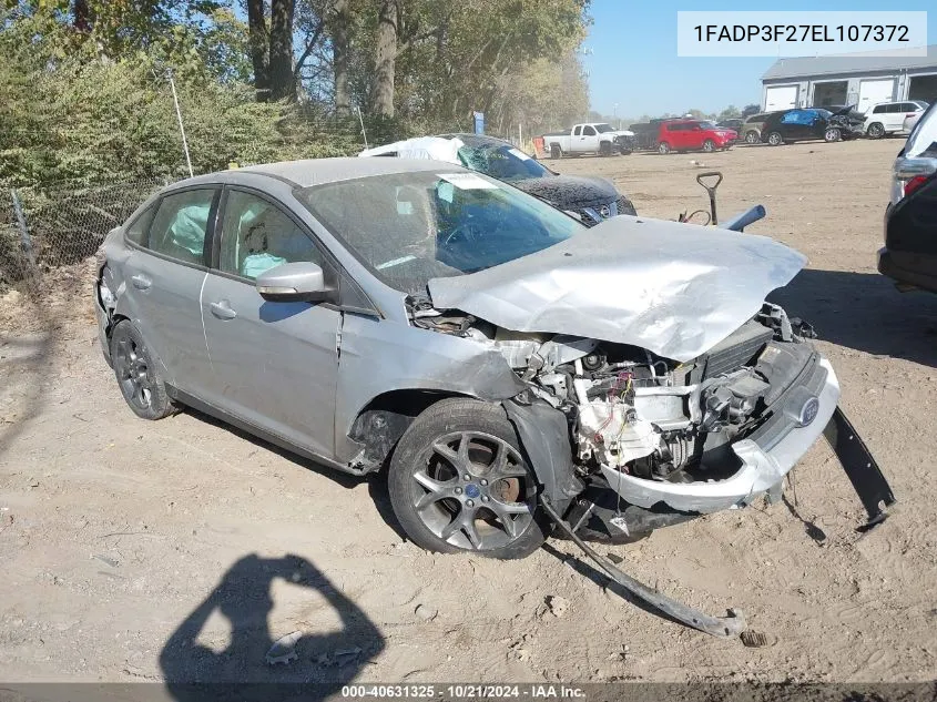 2014 Ford Focus Se VIN: 1FADP3F27EL107372 Lot: 40631325