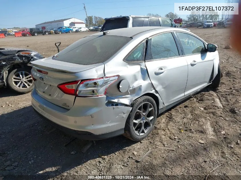 2014 Ford Focus Se VIN: 1FADP3F27EL107372 Lot: 40631325