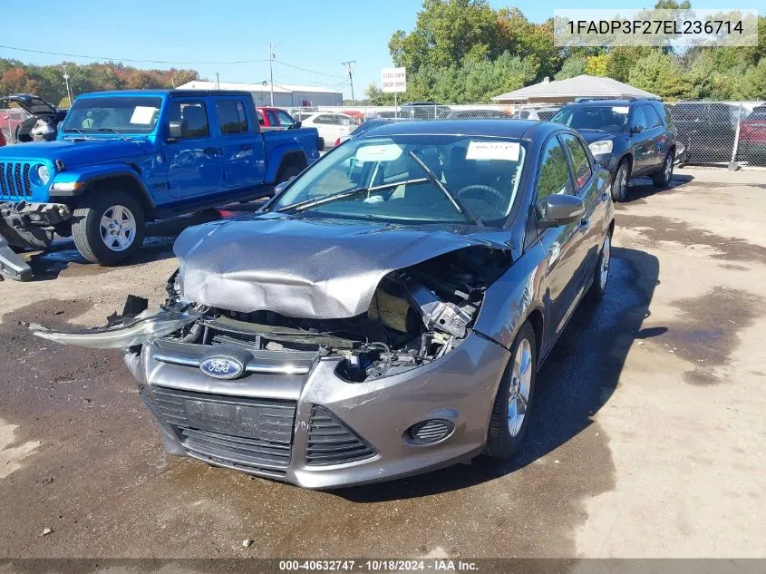 2014 Ford Focus Se VIN: 1FADP3F27EL236714 Lot: 40632747