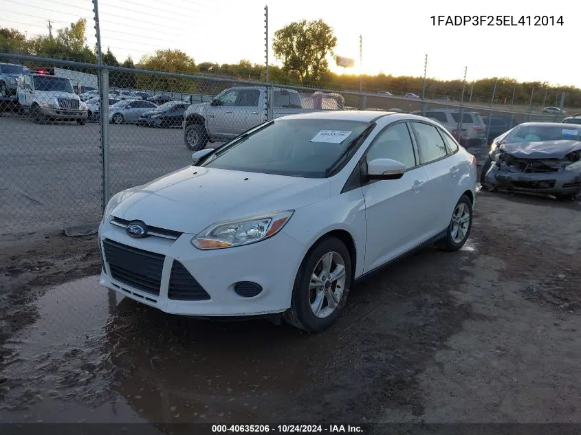 2014 Ford Focus Se VIN: 1FADP3F25EL412014 Lot: 40635206