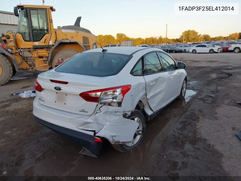 2014 Ford Focus Se VIN: 1FADP3F25EL412014 Lot: 40635206