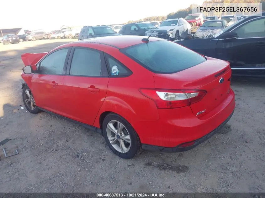 2014 Ford Focus Se VIN: 1FADP3F25EL367656 Lot: 40637513