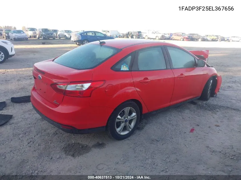 2014 Ford Focus Se VIN: 1FADP3F25EL367656 Lot: 40637513