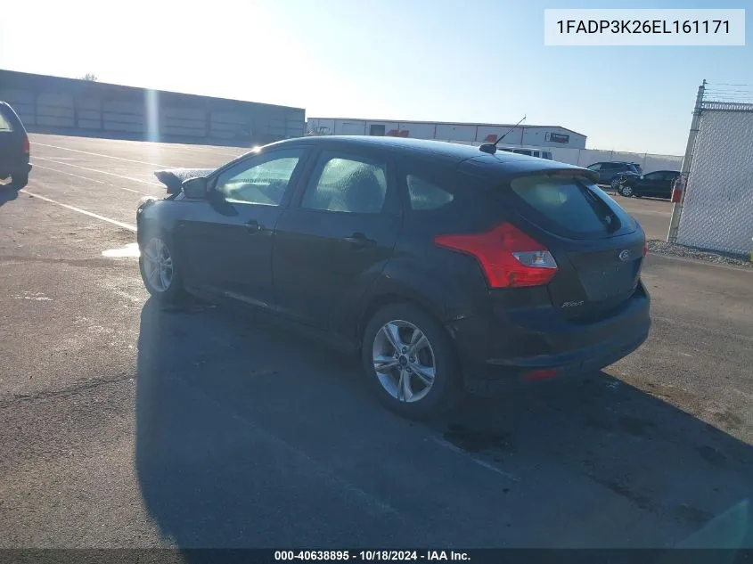 2014 Ford Focus Se VIN: 1FADP3K26EL161171 Lot: 40638895