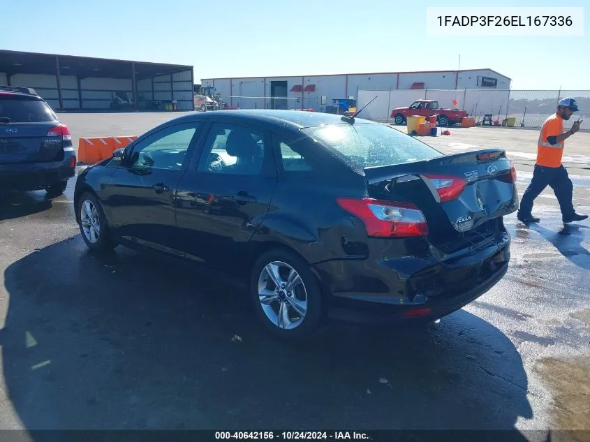 2014 Ford Focus Se VIN: 1FADP3F26EL167336 Lot: 40642156