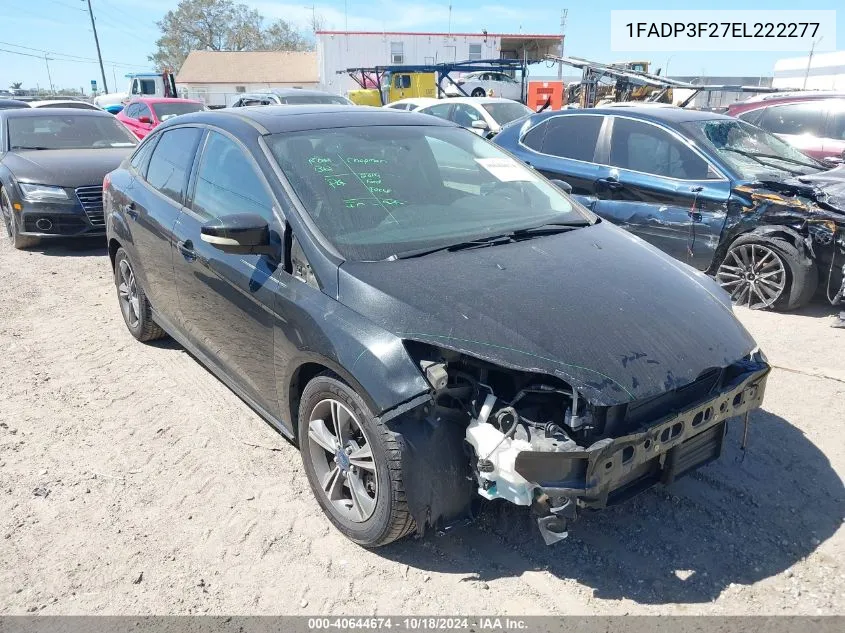 2014 Ford Focus Se VIN: 1FADP3F27EL222277 Lot: 40644674