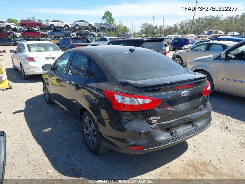 2014 Ford Focus Se VIN: 1FADP3F27EL222277 Lot: 40644674