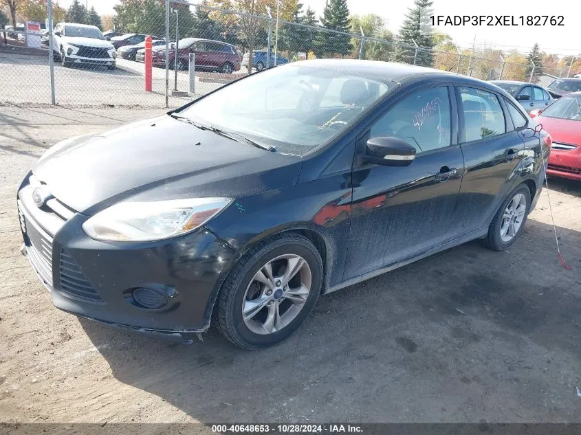 2014 Ford Focus Se VIN: 1FADP3F2XEL182762 Lot: 40648653