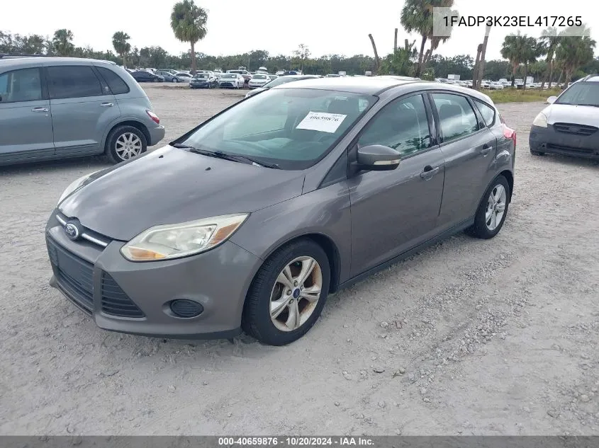 2014 Ford Focus Se VIN: 1FADP3K23EL417265 Lot: 40659876