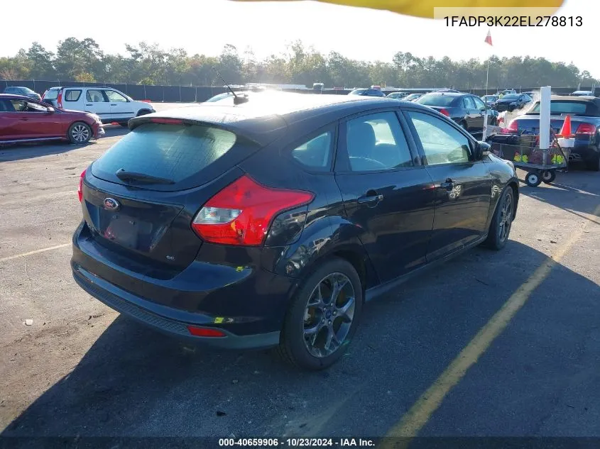 2014 Ford Focus Se VIN: 1FADP3K22EL278813 Lot: 40659906