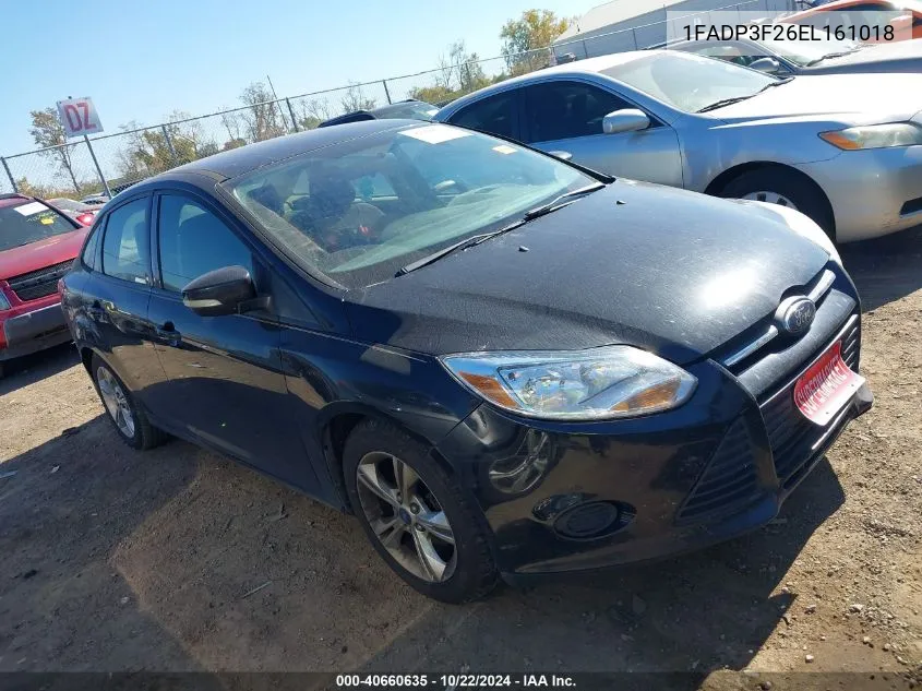 2014 Ford Focus Se VIN: 1FADP3F26EL161018 Lot: 40660635