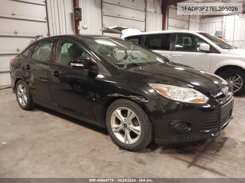 2014 Ford Focus Se VIN: 1FADP3F27EL205026 Lot: 40664779