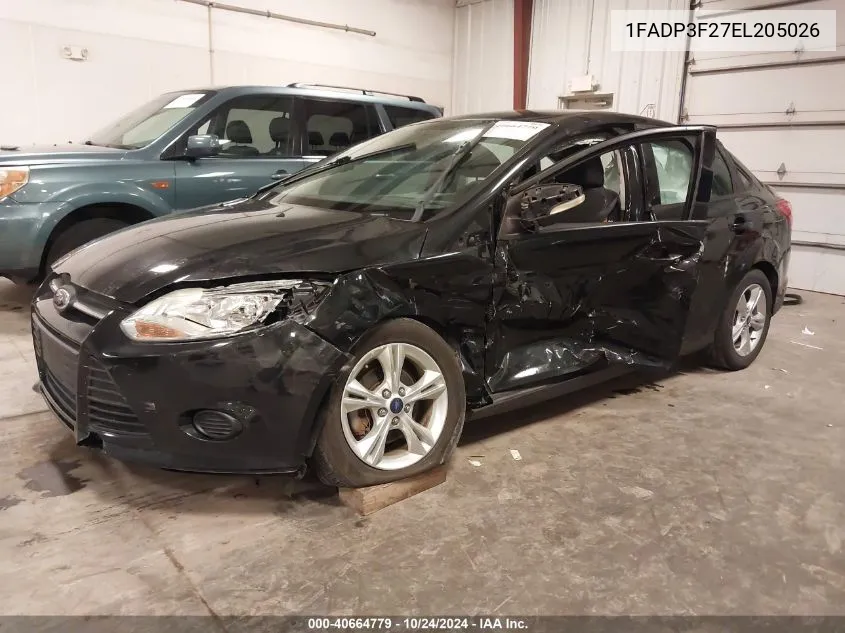 2014 Ford Focus Se VIN: 1FADP3F27EL205026 Lot: 40664779