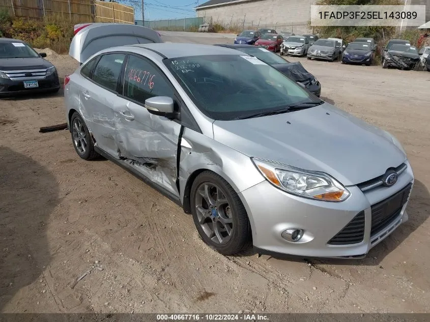 2014 Ford Focus Se VIN: 1FADP3F25EL143089 Lot: 40667716