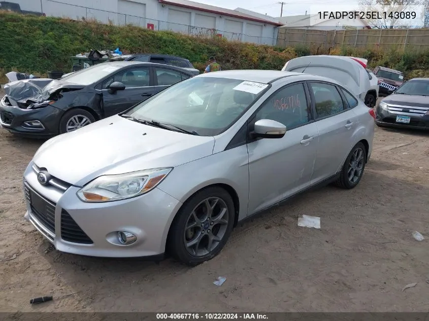 2014 Ford Focus Se VIN: 1FADP3F25EL143089 Lot: 40667716