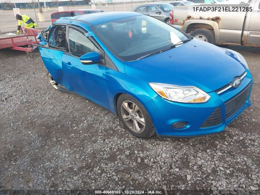 2014 Ford Focus Se VIN: 1FADP3F21EL221285 Lot: 40669103