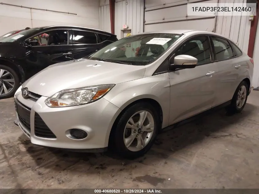 2014 Ford Focus Se VIN: 1FADP3F23EL142460 Lot: 40680520