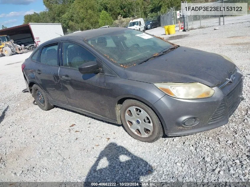 2014 Ford Focus S VIN: 1FADP3E23EL153122 Lot: 40682222