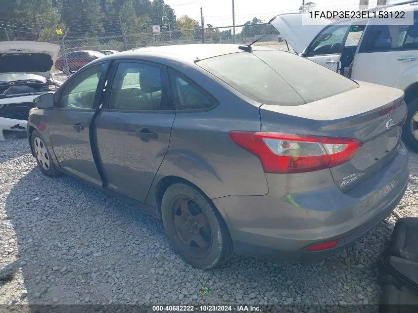 2014 Ford Focus S VIN: 1FADP3E23EL153122 Lot: 40682222