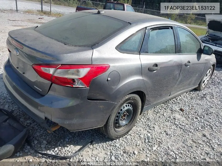 2014 Ford Focus S VIN: 1FADP3E23EL153122 Lot: 40682222