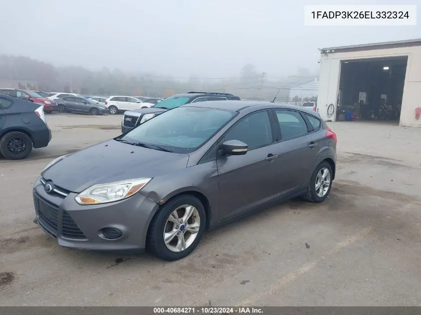 2014 Ford Focus Se VIN: 1FADP3K26EL332324 Lot: 40684271