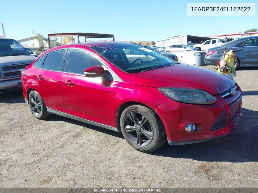 2014 Ford Focus Se VIN: 1FADP3F24EL162622 Lot: 40684740