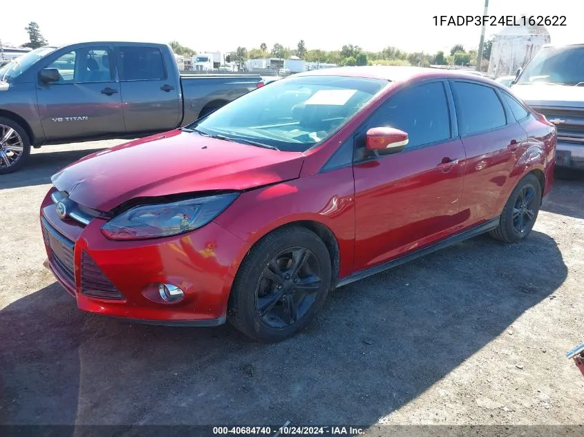 2014 Ford Focus Se VIN: 1FADP3F24EL162622 Lot: 40684740