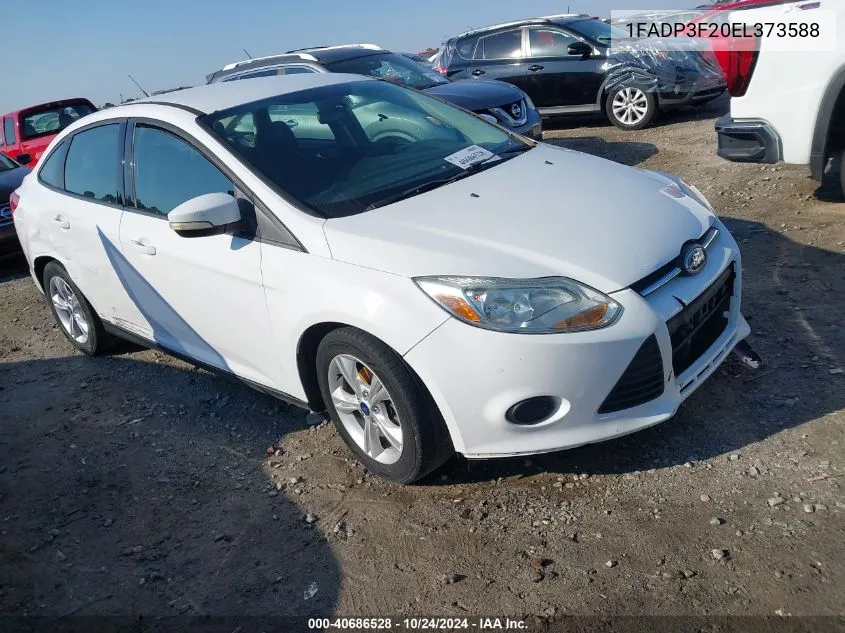 2014 Ford Focus Se VIN: 1FADP3F20EL373588 Lot: 40686528