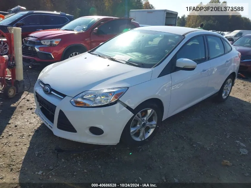 2014 Ford Focus Se VIN: 1FADP3F20EL373588 Lot: 40686528