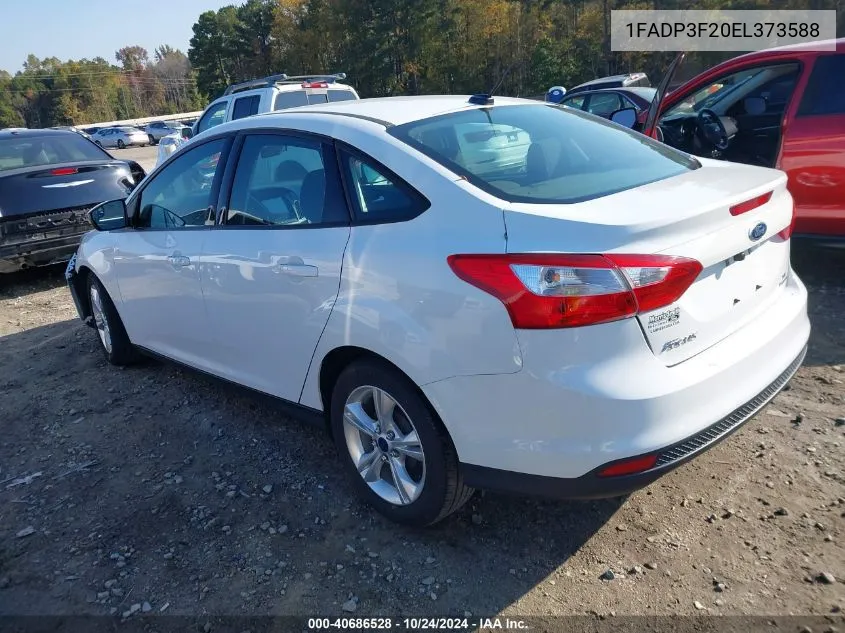 2014 Ford Focus Se VIN: 1FADP3F20EL373588 Lot: 40686528