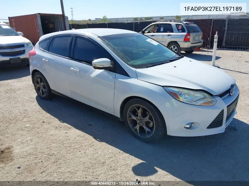 2014 Ford Focus Se VIN: 1FADP3K27EL197189 Lot: 40688213