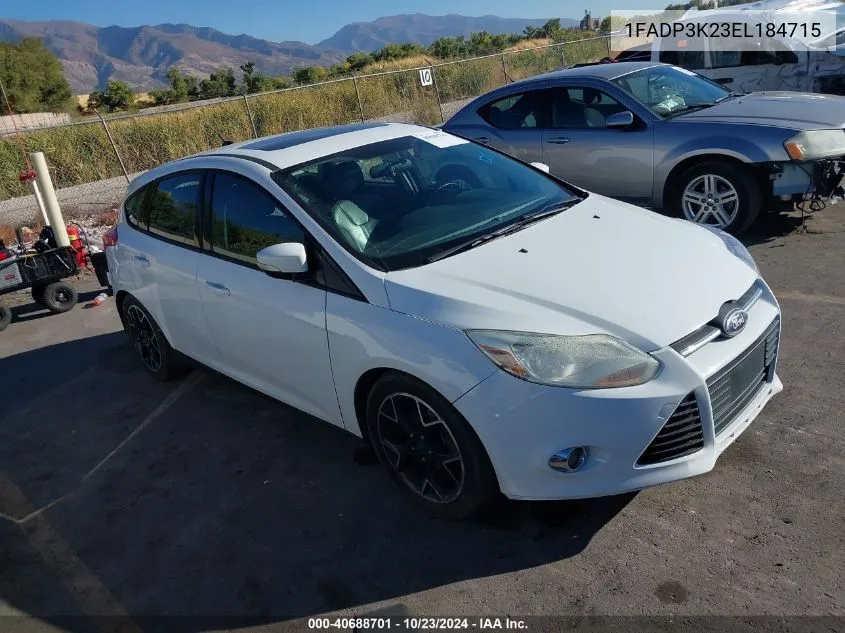 2014 Ford Focus Se VIN: 1FADP3K23EL184715 Lot: 40688701