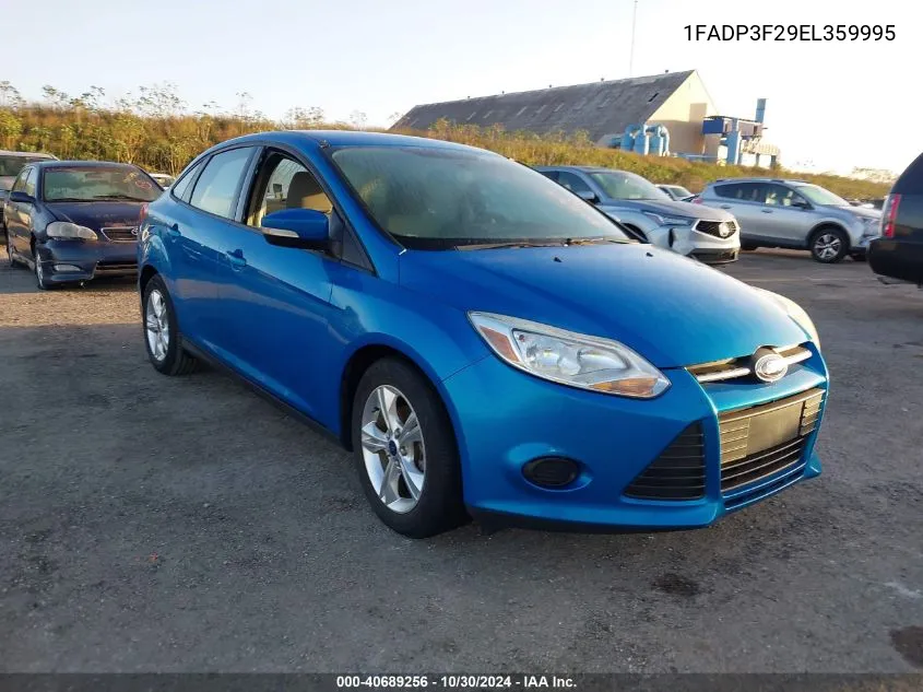 2014 Ford Focus Se VIN: 1FADP3F29EL359995 Lot: 40689256