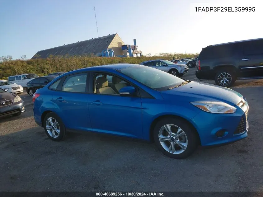 2014 Ford Focus Se VIN: 1FADP3F29EL359995 Lot: 40689256