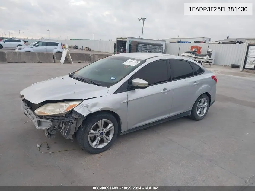 2014 Ford Focus Se VIN: 1FADP3F25EL381430 Lot: 40691609